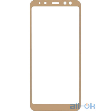 Защитное Стекло с рамкой Full Screen Samsung A530 (A8-2018) Gold